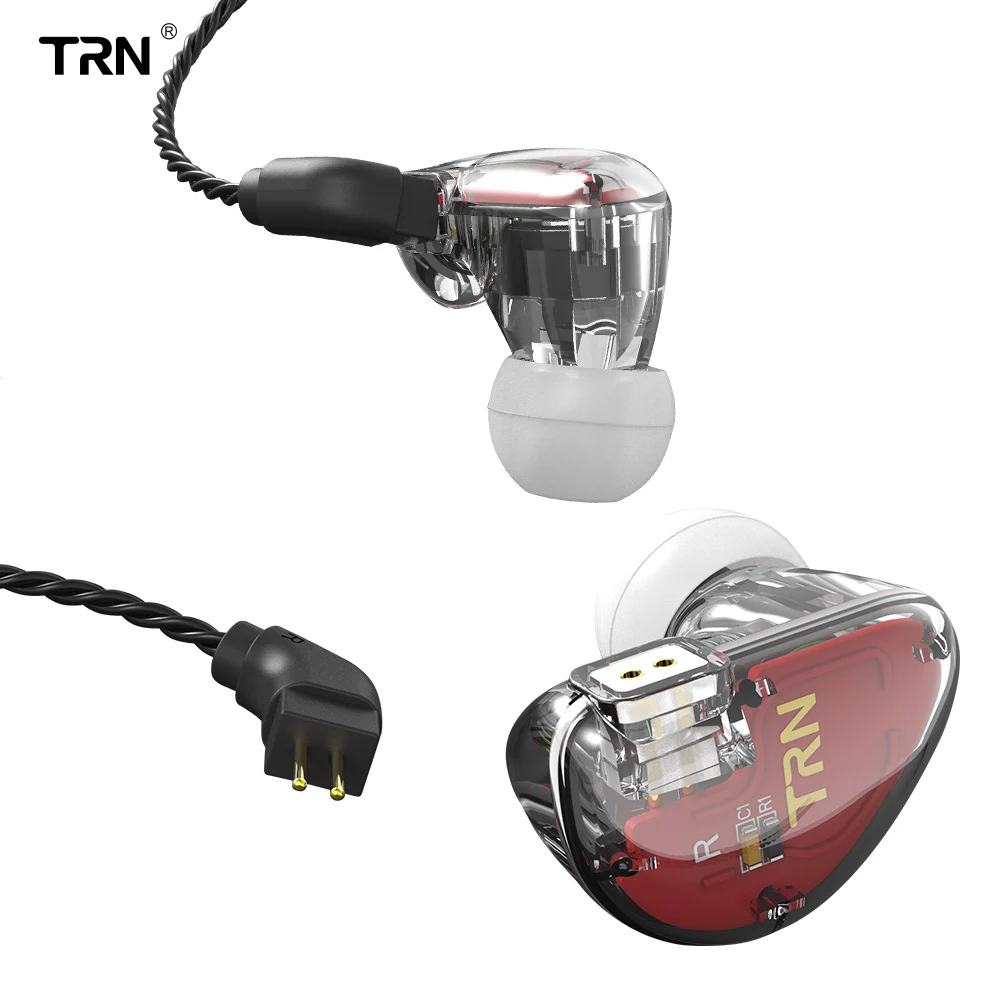 TRN V30 2BA 1DD тройной Драйвер Гибридный IEM hifi-вкладыши наушники с 2 Pin 0 75 мм Съемный