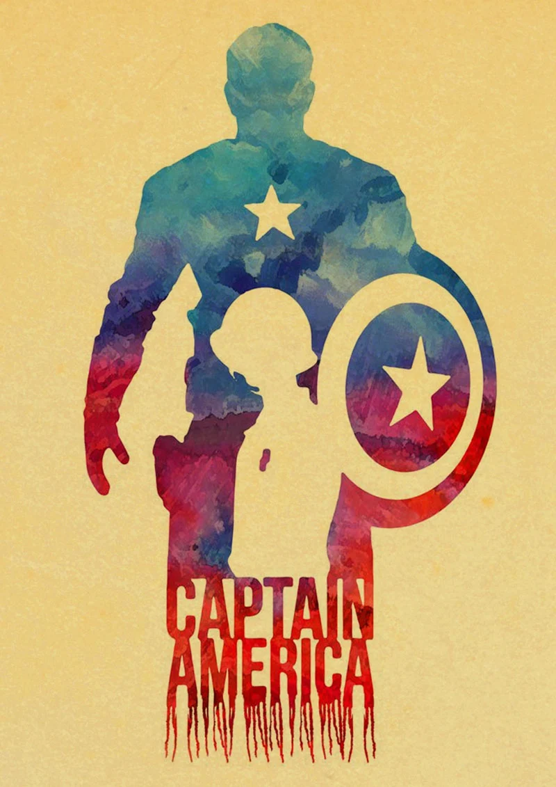 Marvel Мстители мультфильм Красочный Плакат домашняя, комнатная, Настенная Декор кафе книги по искусству стены стикеры - Цвет: D048