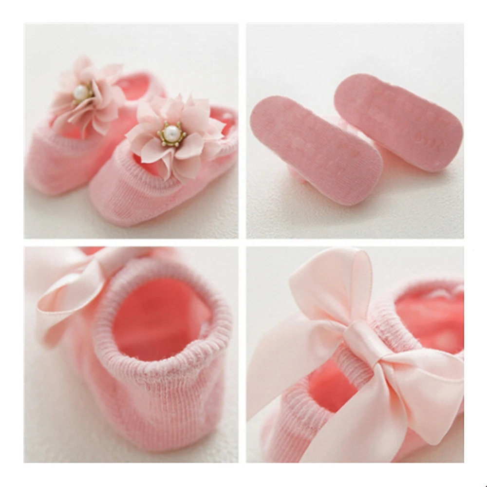Хлопковые носки для малышей 3 пары/компл. кружевные с бантом новорожденных летние
