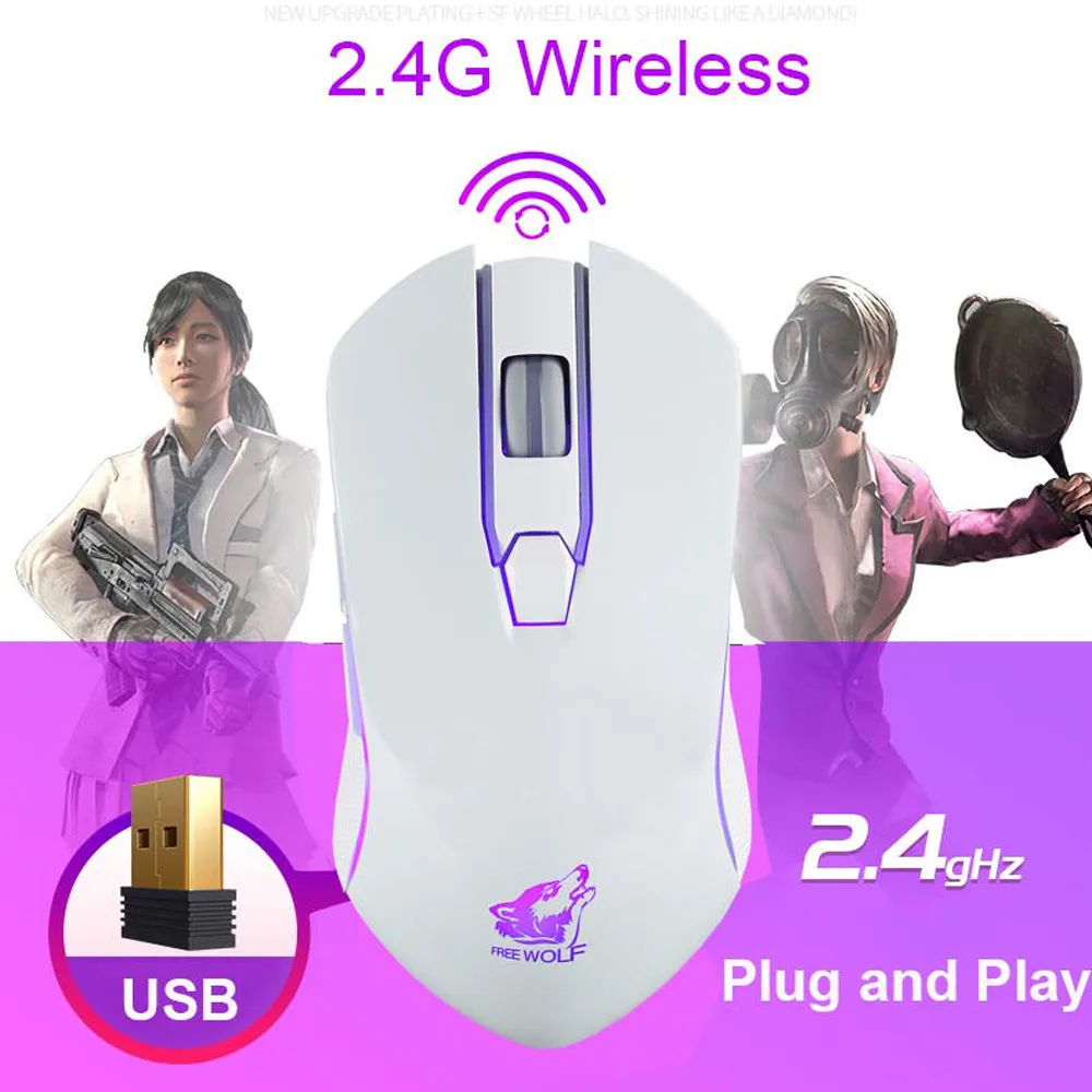 VOBERRY Chargeable X9 беспроводной бесшумный светодиодный ослепительный USB эргономичная игровая мышь 1800 точек/дюйм оптическое расположение периферийные устройства компьютера