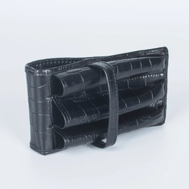 Новая модная авторучка/шариковая авторучка черный кожаный чехол канцелярские