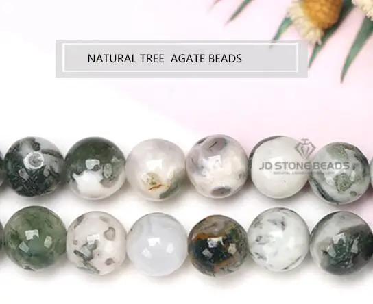 SMOOTH TREE AGATE Натуральное дерево Агат Камень матовый натуральный камень Бусины граненое дерево яшма DIY ручной работы ювелирные аксессуары - Цвет: SMOOTH TREE AGATE