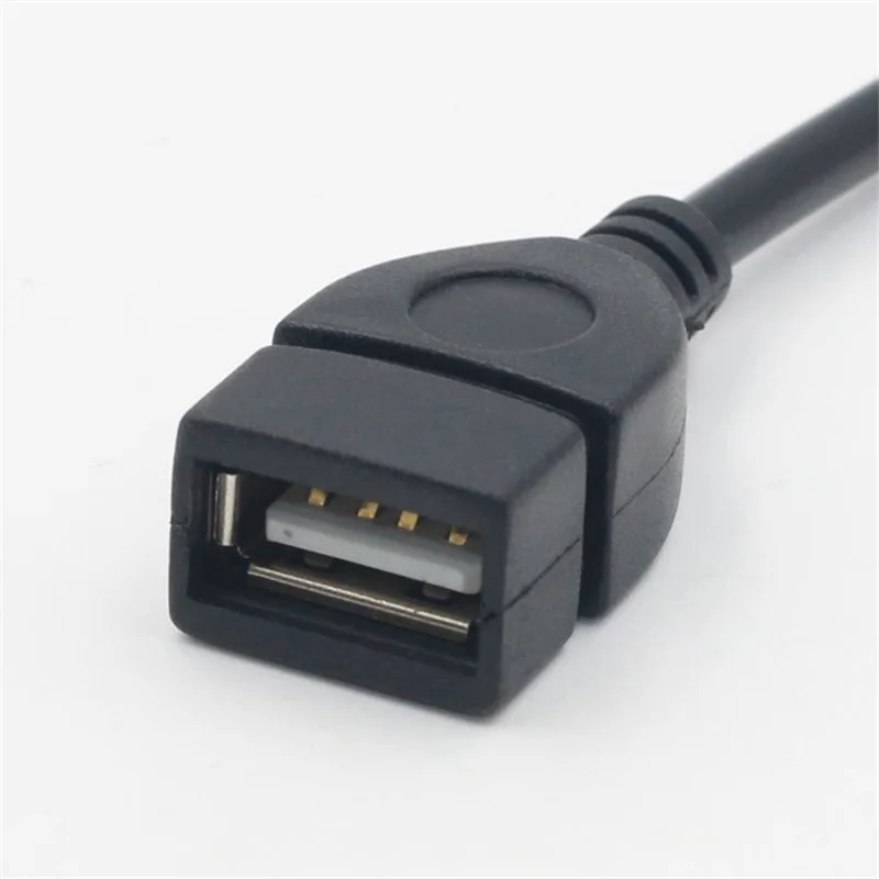 CatXaa 16 см Угловая головка Micro USB к кабелю OTG Зарядное устройство черный провод
