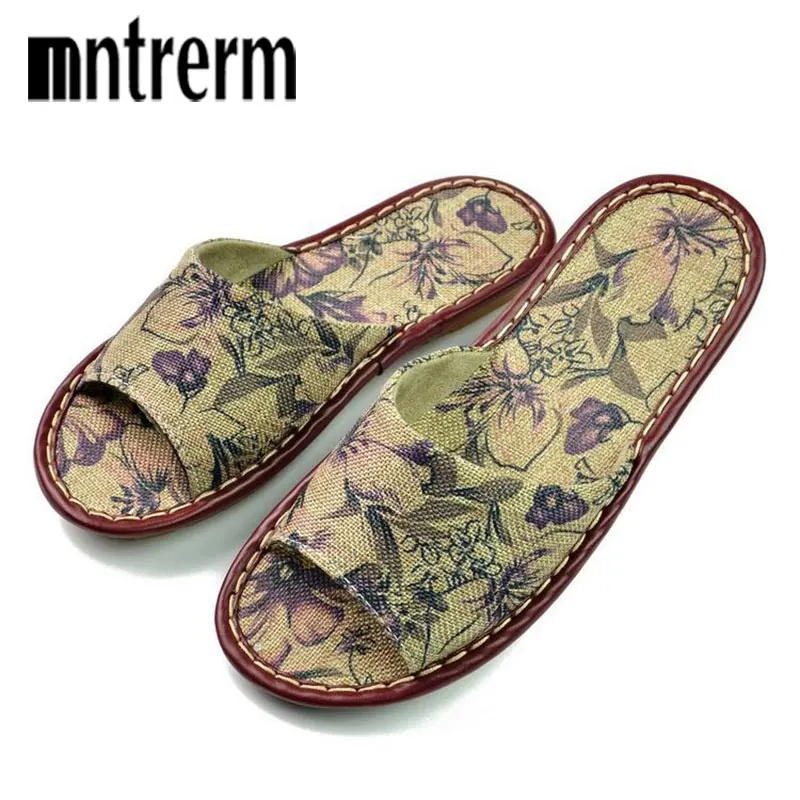 Женские сандалии гладиаторы Mntrerm летние на плоской подошве из хлопка и льна