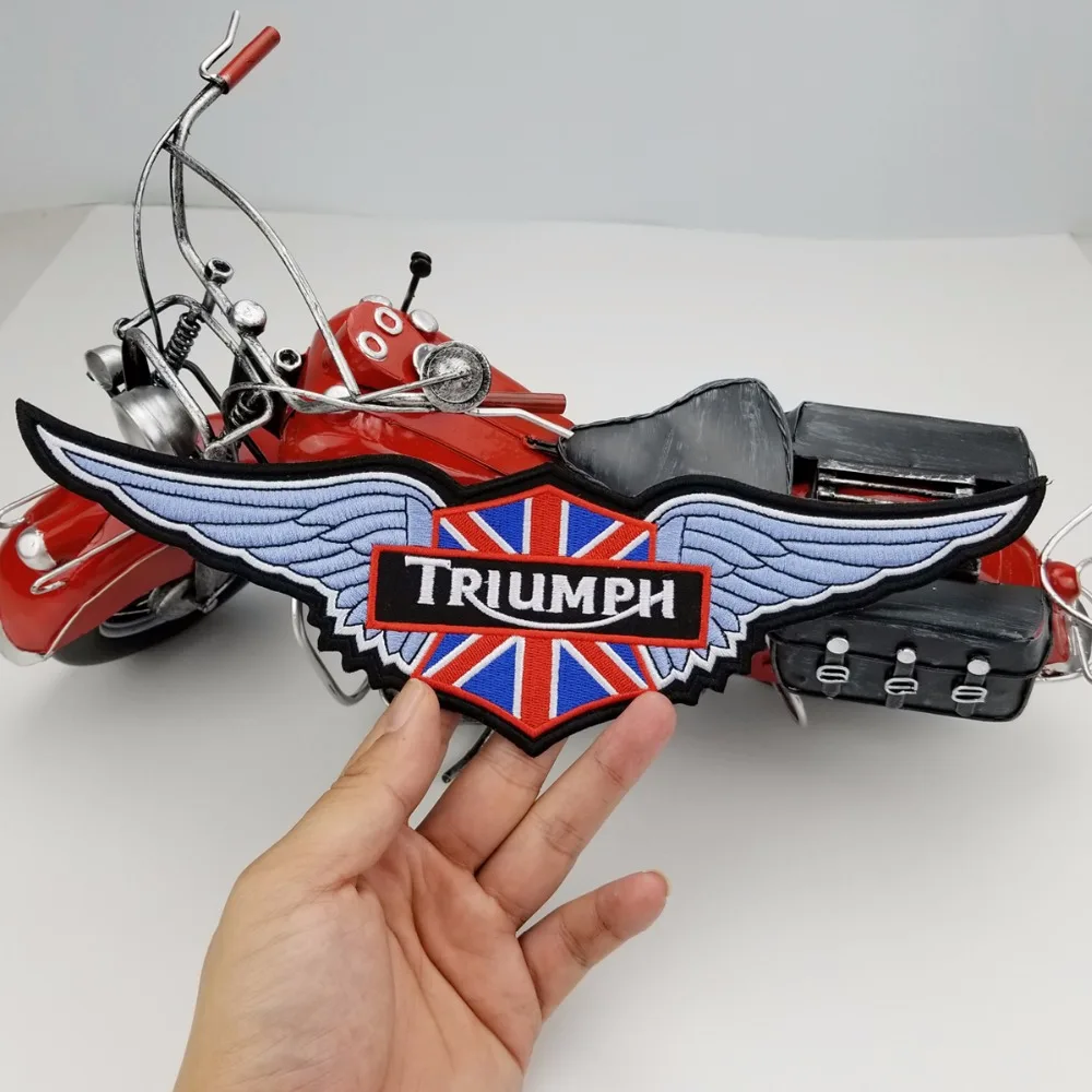 Нашивка Triumph на заказ, нашивка для мотоцикла, байкера, нашивка с вышивкой, железная Накладка для куртки, аксессуары для одежды в стиле панк, значок
