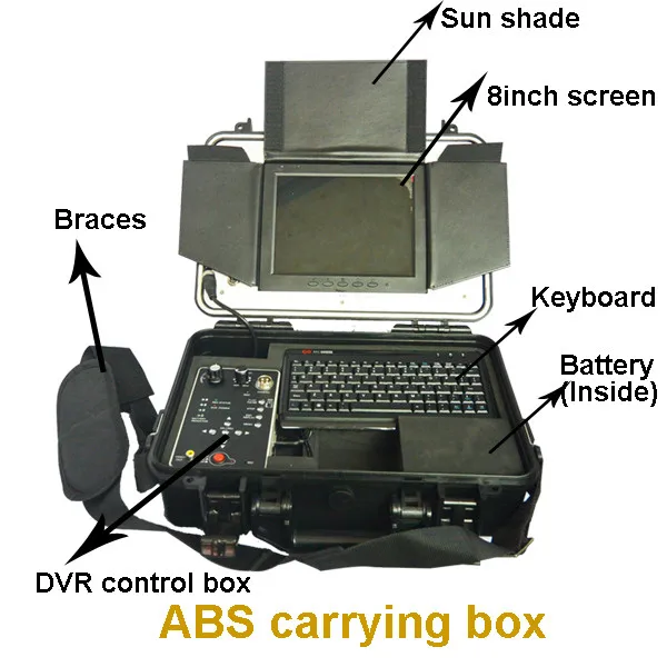 8 дюймовый монитор полноцветная видеокамера для обследования канализации 60 м