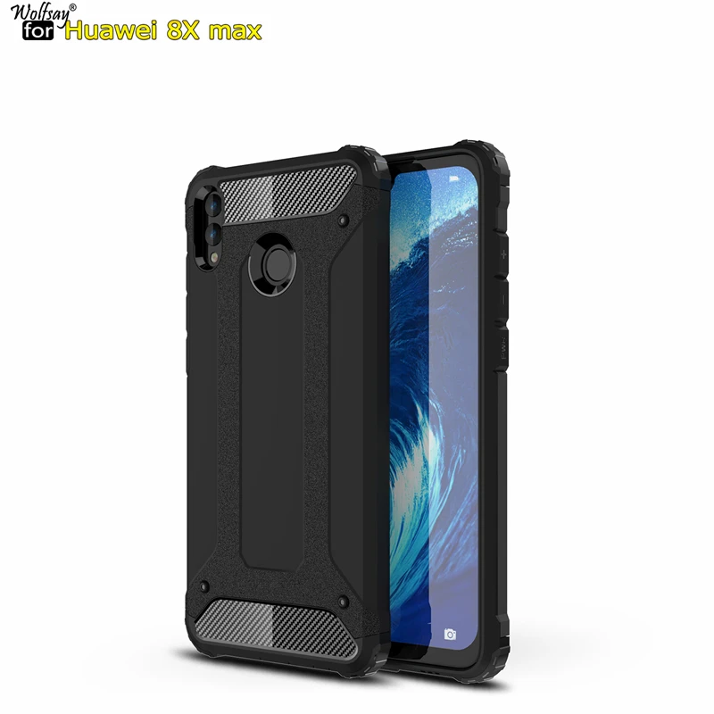 

Wolfsay For Cover Huawei Honor 8X Max Case Hybrid Durable Armor TPU &PC Phone Case for Huawei Honor 8X Max/Enjoy Max Case Fundas
