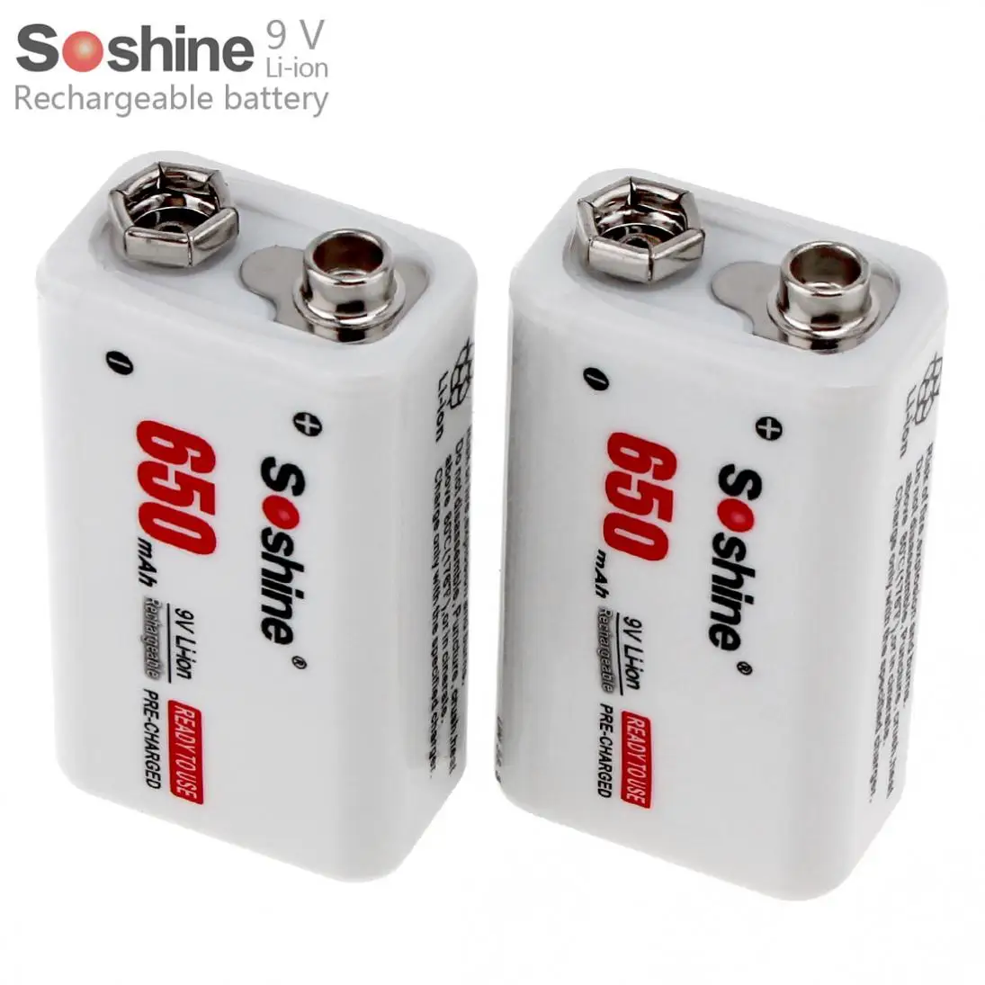 2 шт./компл. Soshine 6F22 9V 650mAh литий-ионная аккумуляторная батарея для электронных