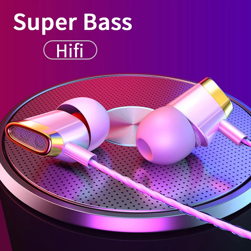 Rosinop 3 5 мм проводные наушники для телефона с Микрофоном hi fi в ухо наушник xiaomi Apple