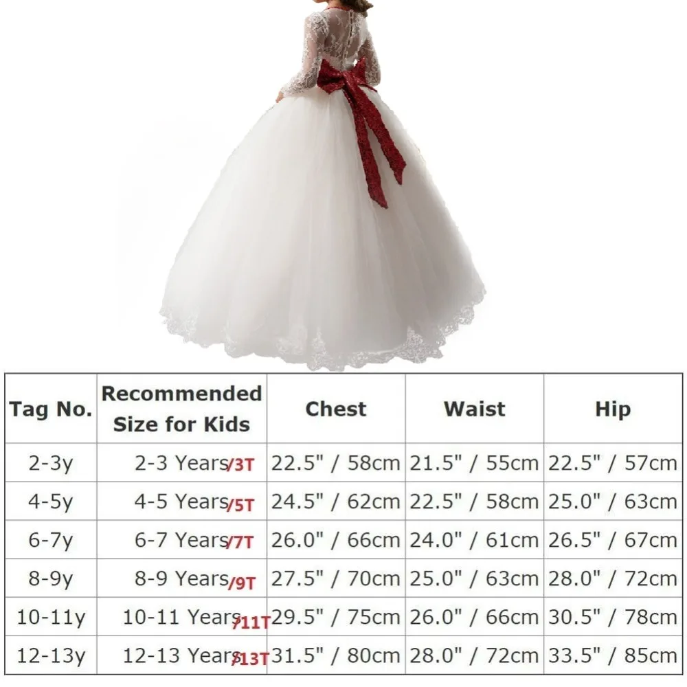 

Elegant Girls Dress Baby Kid Vintage Flower Girls Party Trailing Long Dress Wedding Bridesmaid Communion Party Princess Dress