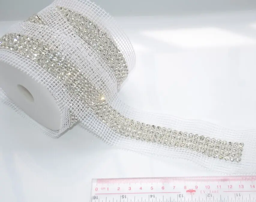 Облицовочные Стразы для свадебного торта 4 ряда 1 ярд/Лот прозрачные стразы с