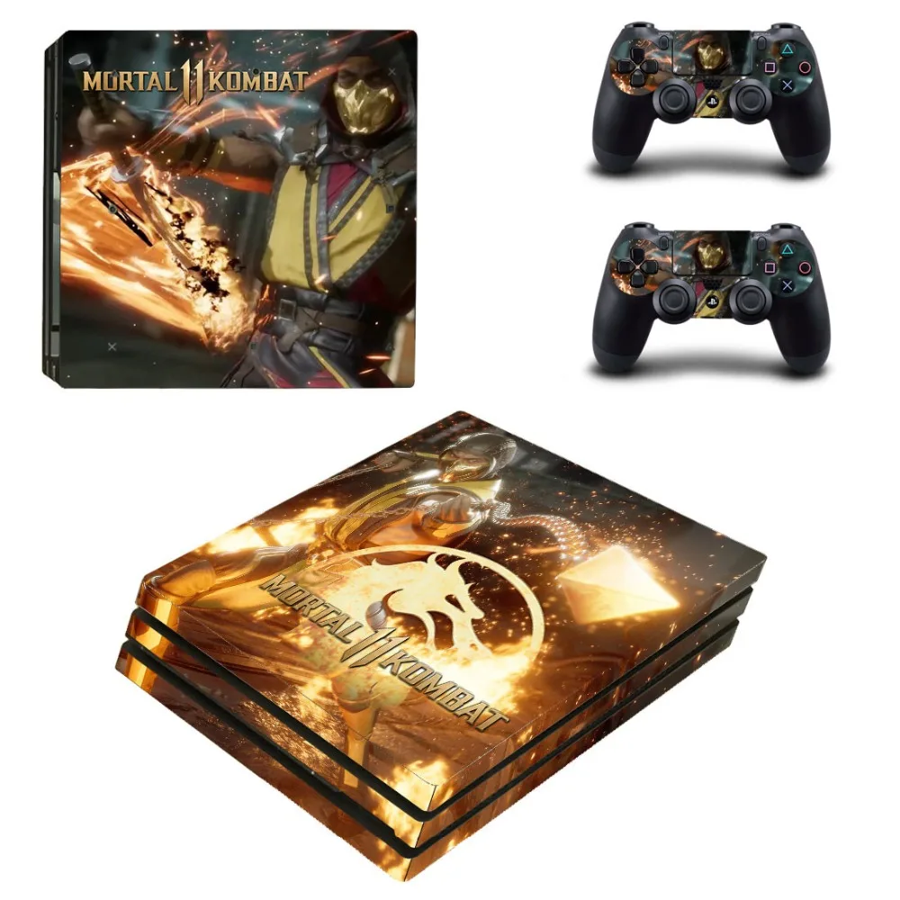 Наклейка на кожу Mortal Kombat PS4 Pro Виниловая наклейка для консоли Sony Playstation 4 и