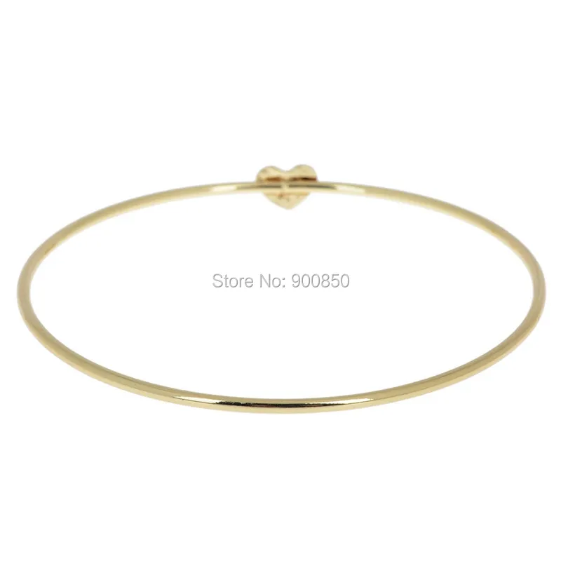 Золотое сердце любовь тонкой проволоки браслет Браслет-манжета из сплава