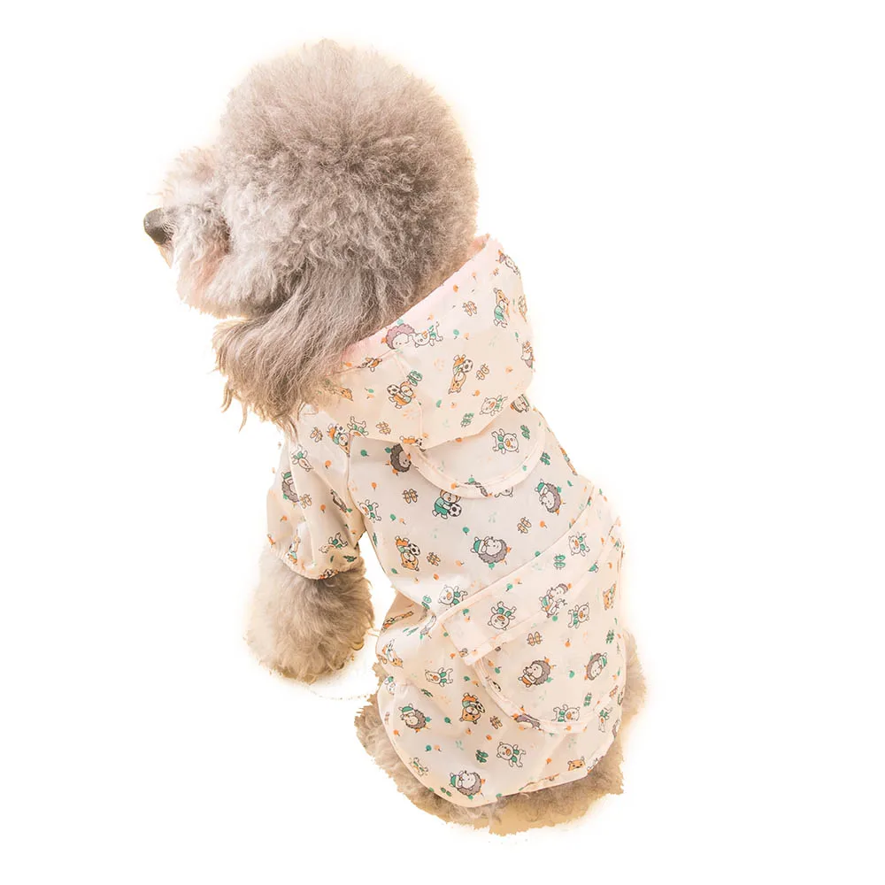 Hipidog печатные дождевик с капюшоном карманом водонепроницаемый капюшон Одежда