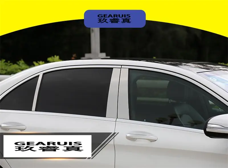 Декоративные наклейки на окна автомобиля для Mercedes Benz C Class W205 C180 C200 с длинной осью, автомобильные аксессуары