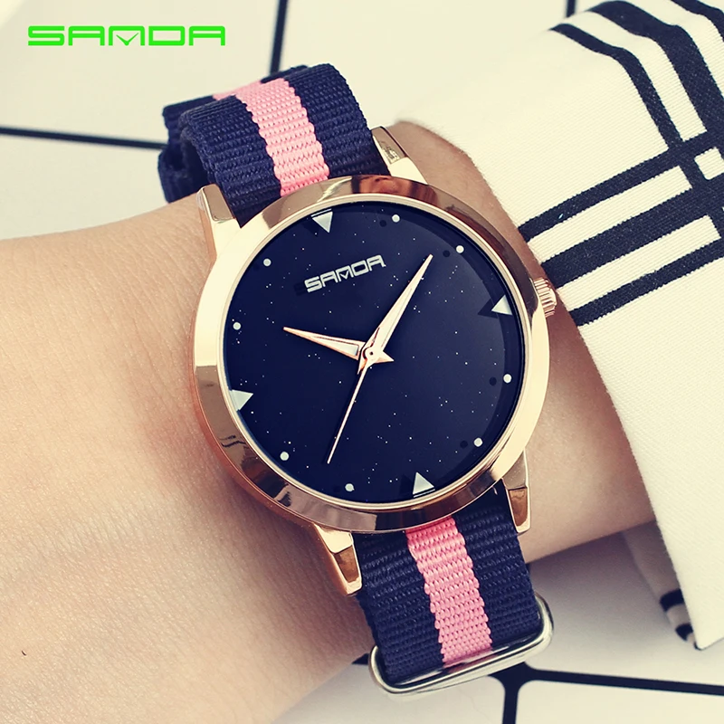 SANDA новые модные часы Роскошные женские наручные Relogio Feminino 2018 Horloge классические