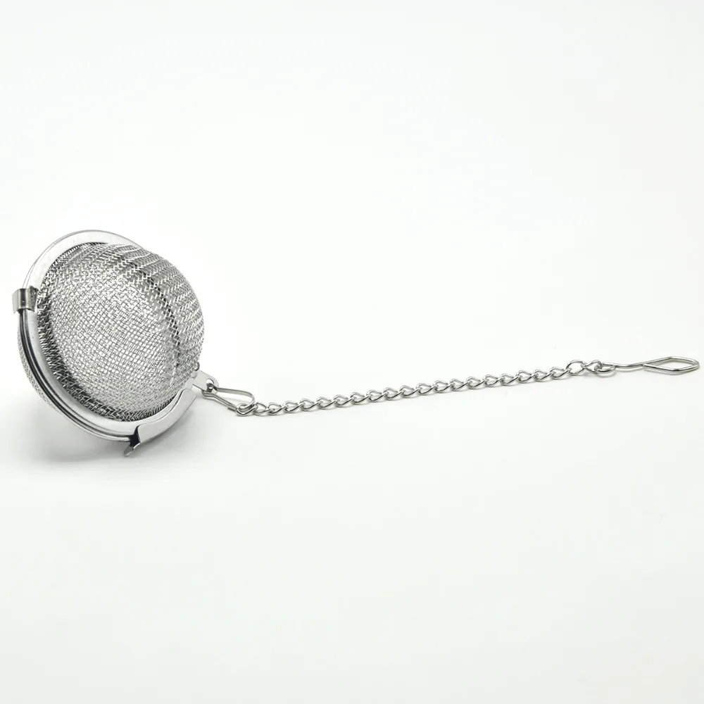4 5 см Чай Infuser 304 нержавеющая сталь пищевой FDA Ситечко с цепочкой сферы сетки шар