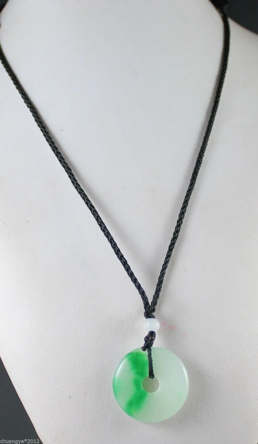 Chinese natural jade hand-carved Harmony pendant Good luck necklace | Дом и сад