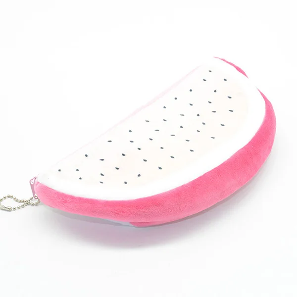 Dragon fruit Кавайный пенал мультфильм плюш высокой емкости школьные принадлежности арбуз фрукты gran capacidad сумка papeleria материал escolar - Цвет: Dragon fruit
