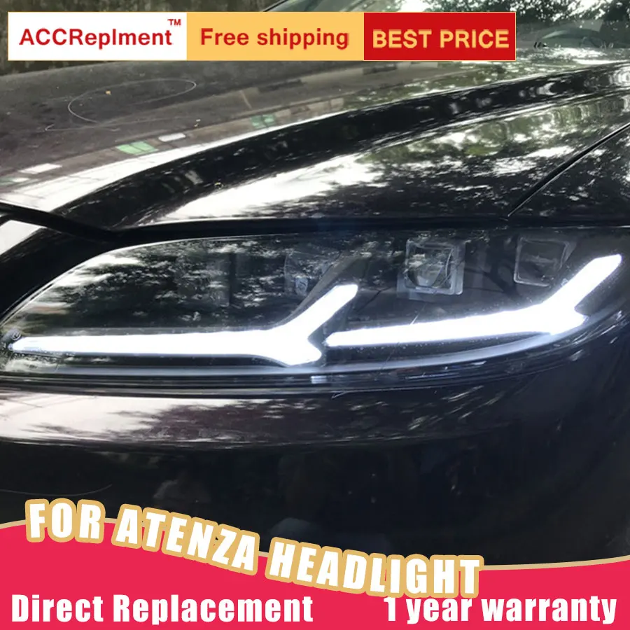 2 шт. светодиодный фары для Mazda 6 Atenza 2003-2008 светодиодный автомобильный фонарь ангельские глазки светодиодный комплект противотуманных фар Светодиодный дневные ходовые огни