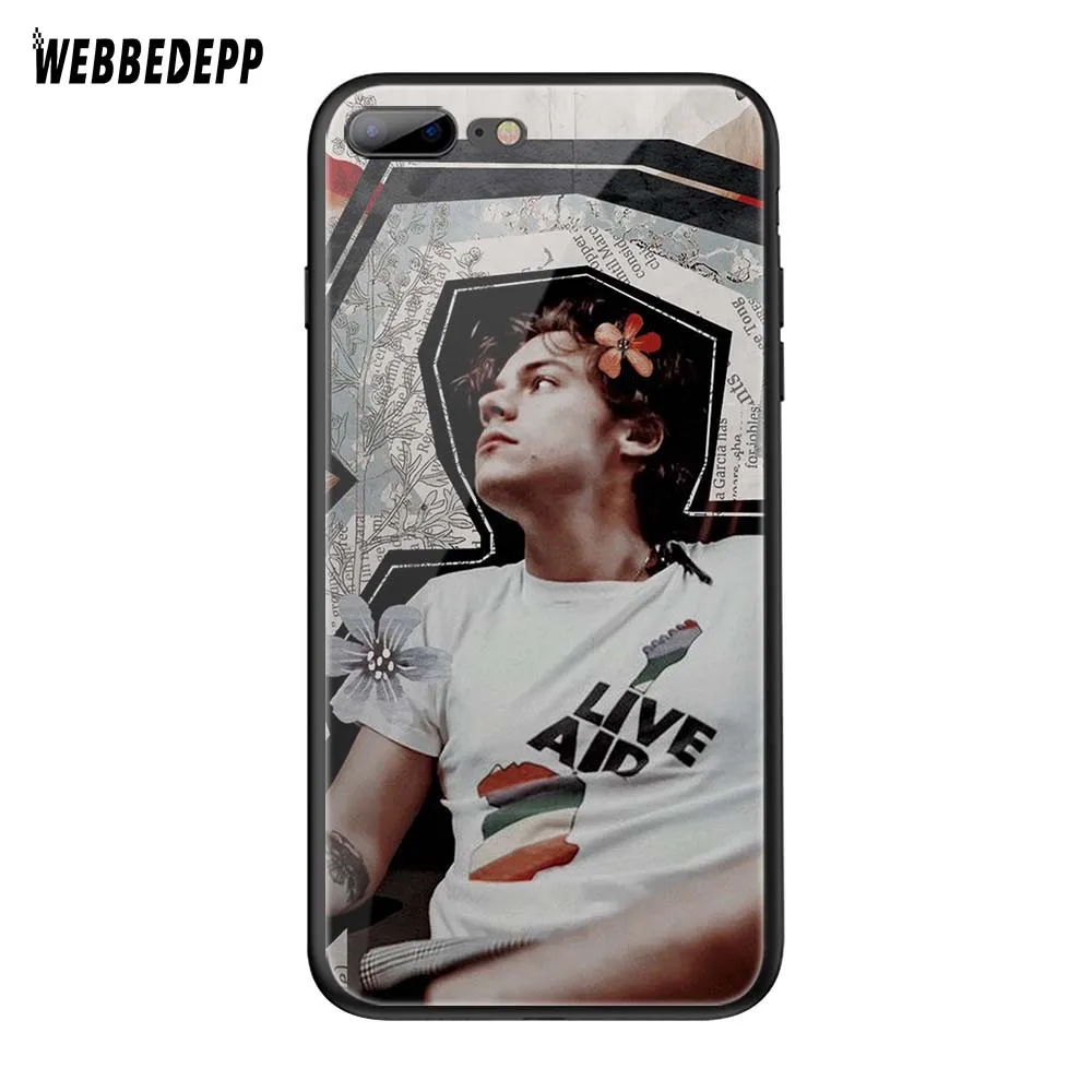 TG20 WEBBEDEPP One Direction в виде татуировки Harry Styles» закаленное Стекло чехол для Apple iPhone 6 6S 7 8 плюс 5 5S SE XR X XS 11 Pro MAX чехол - Цвет: TG20