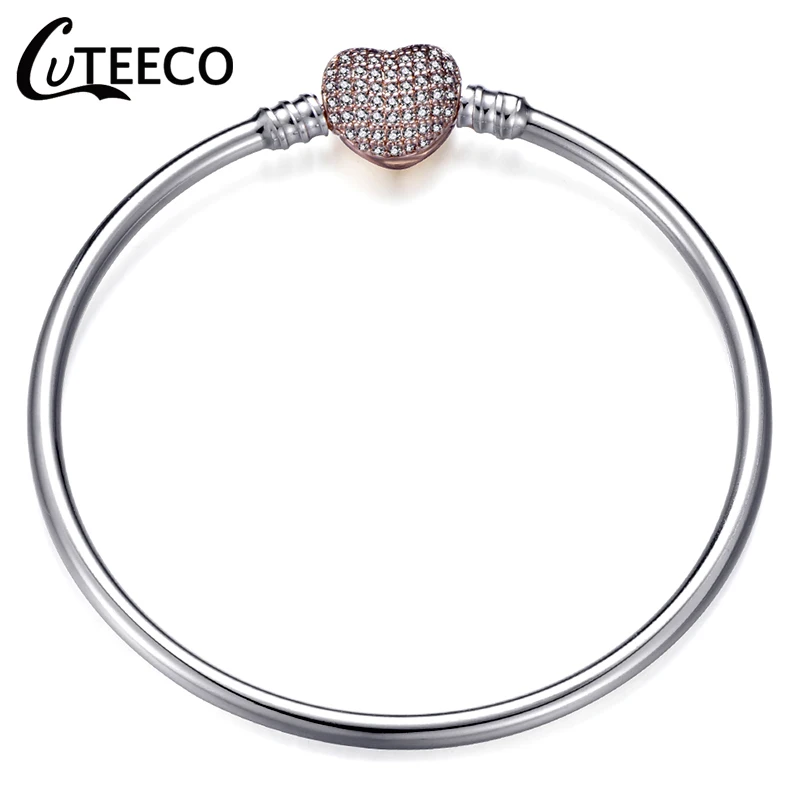 CUTEECO Новая мода любовь цвет серебра талисман браслет высокого качества оригинальные тонкие браслеты для женщин девушек ювелирные изделия