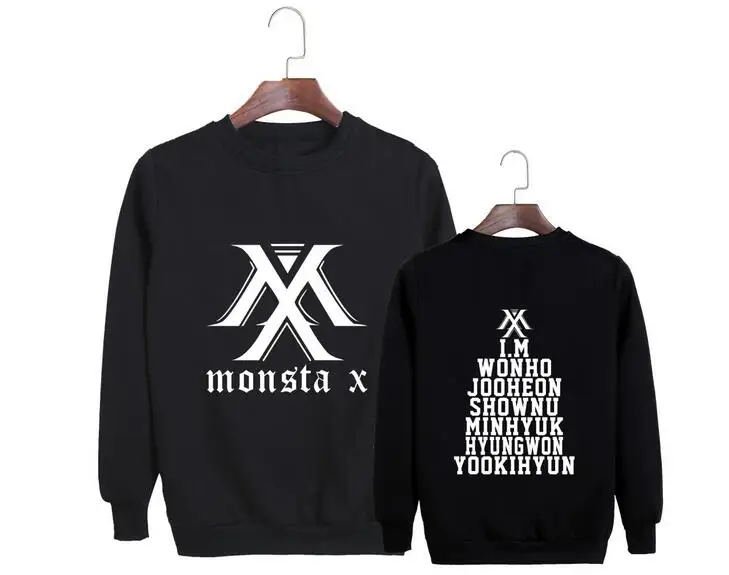 Толстовка Monsta x с принтом всех названий участников весна-осень kpop monbebe унисекс