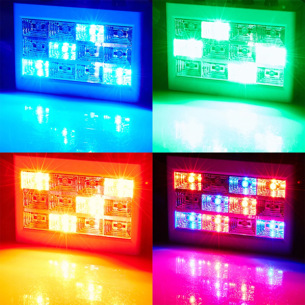 Миниатюрный стробоскоп со светодиодной решеткой звуковым управлением 12RGB для