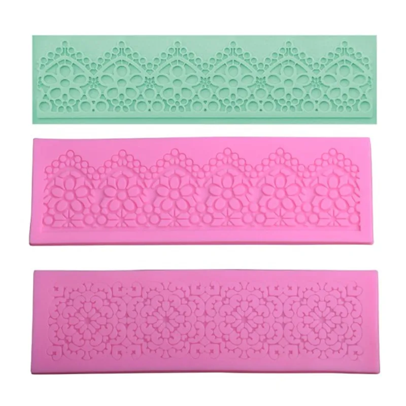 Силиконовая форма с цветочным кружевом для коврик шоколадного фондана выпечки DIY