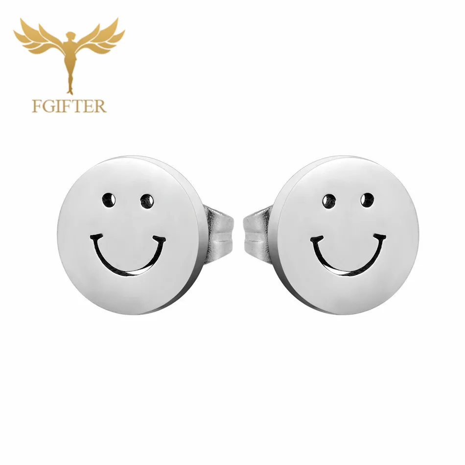 Серьги-гвоздики из нержавеющей стали для мужчин и женщин милая бижутерия с