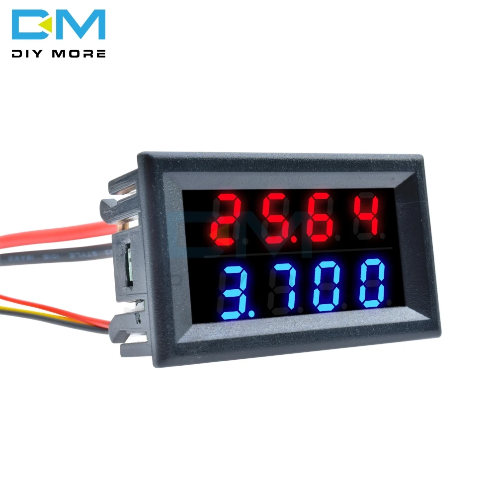 Синий красный 0 28 светодиодный LED 100V 10A Вольтметр Амперметр Двойной цифровой