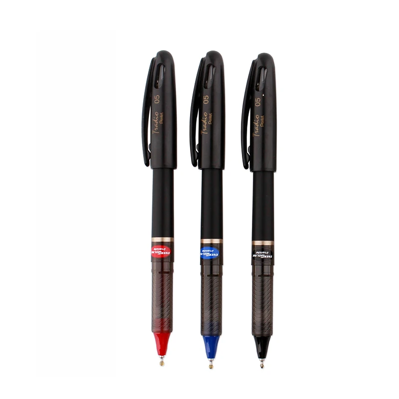 LifeMaster Pentel Energy Gel Tradio игольчатая гелевая ручка 0,5 мм модный дизайн быстросохнущая офисная ручка BLN115 - Цвет: 3pcs Black Body