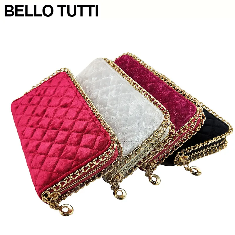 BELLO TUTTI женские длинные кошельки кошелек для денег фланелевый женский органайзер