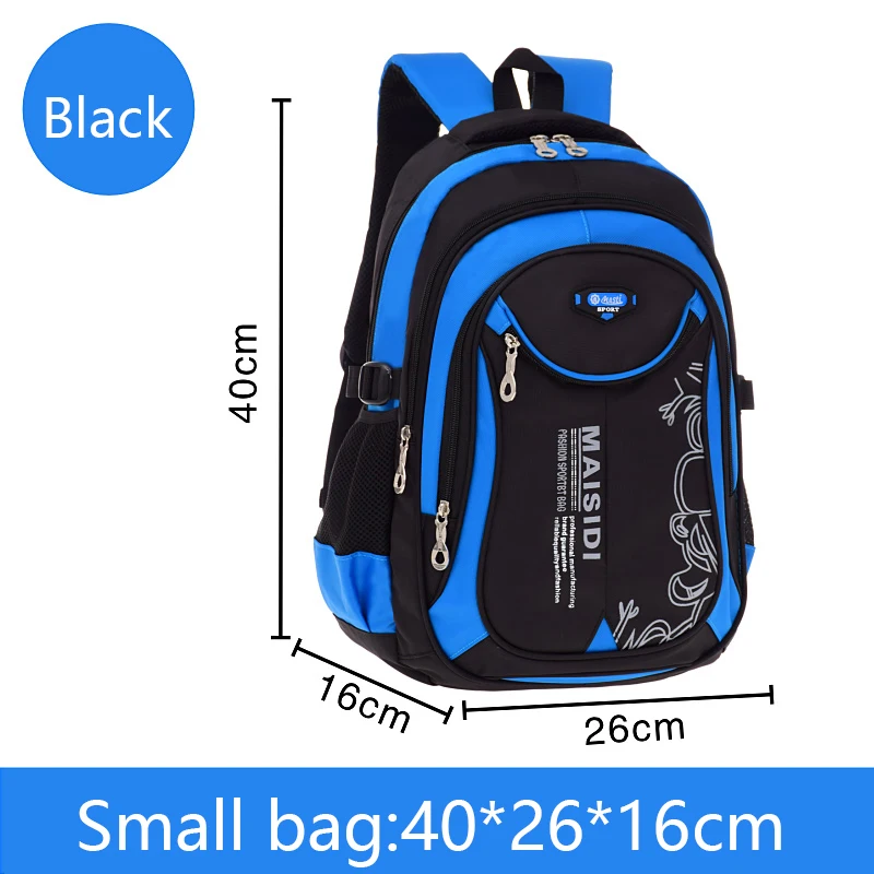 Black small Школьный ранец для начальной школы 1, 3, 4, 6 лет, для мальчиков и девочек, Детский рюкзак на плечи, ультра-светильник, подарок для мальчика 6-12 лет - Цвет: Black small