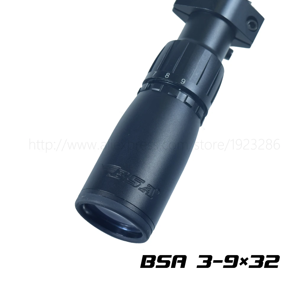 Оригинальный BSA 3-9x32 Воздушный пистолет Mildot тактический оптический прицел