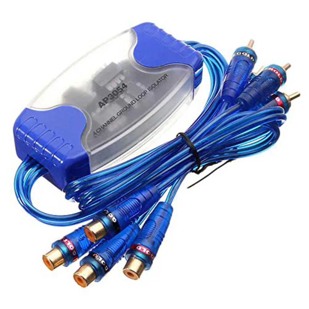Universal Noise Sound Eliminator 4-Channel RCA Audio Noise Filter Suppressor Ground Loop Isolator Car Stereo For Car Audio