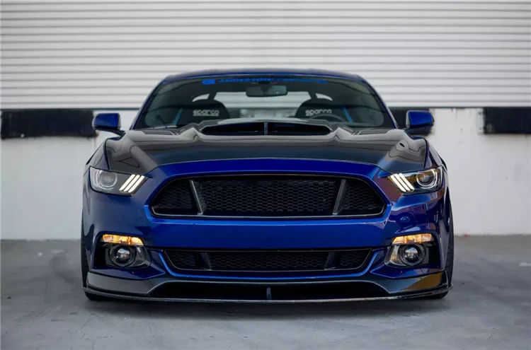 Carbon Fiber Car Front Bumper Honey Mesh Grille Honeycomb Grills For Ford Mustang Car Styling