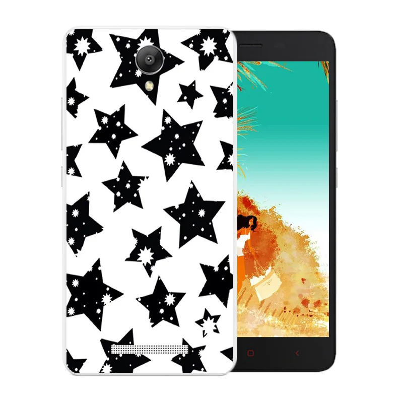 5 дюймов для Xiaomi Redmi Note 2 задняя крышка цветной узор прозрачный мягкий TPU чехлы