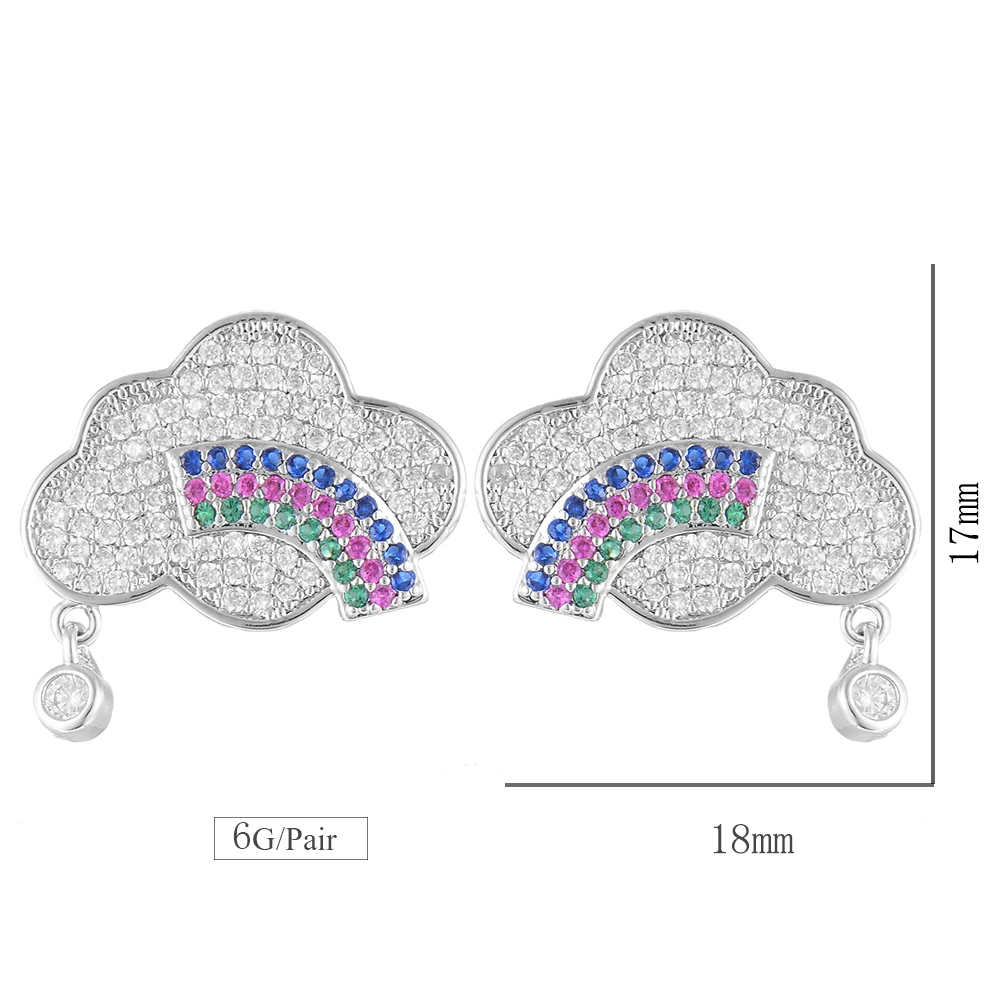 Женские серьги с кубическим цирконием SISCATHY 18*17 мм | Украшения и аксессуары