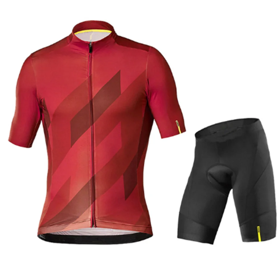 Pic Color Pro Mavic Велоспорт Джерси Набор летний Велоспорт Набор гоночный велосипед одежда костюм Быстросохнущий горный велосипед одежда Велоспорт Спортивная одежда - Цвет: Pic Color