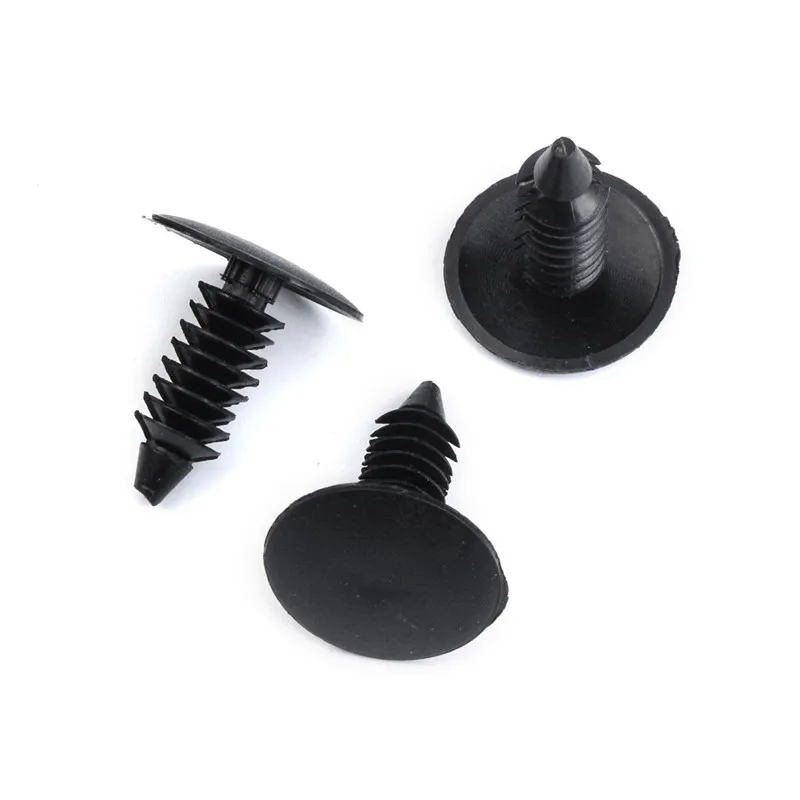 50 шт. черные пластиковые двери автомобиля отделка клип заклепки для бампера