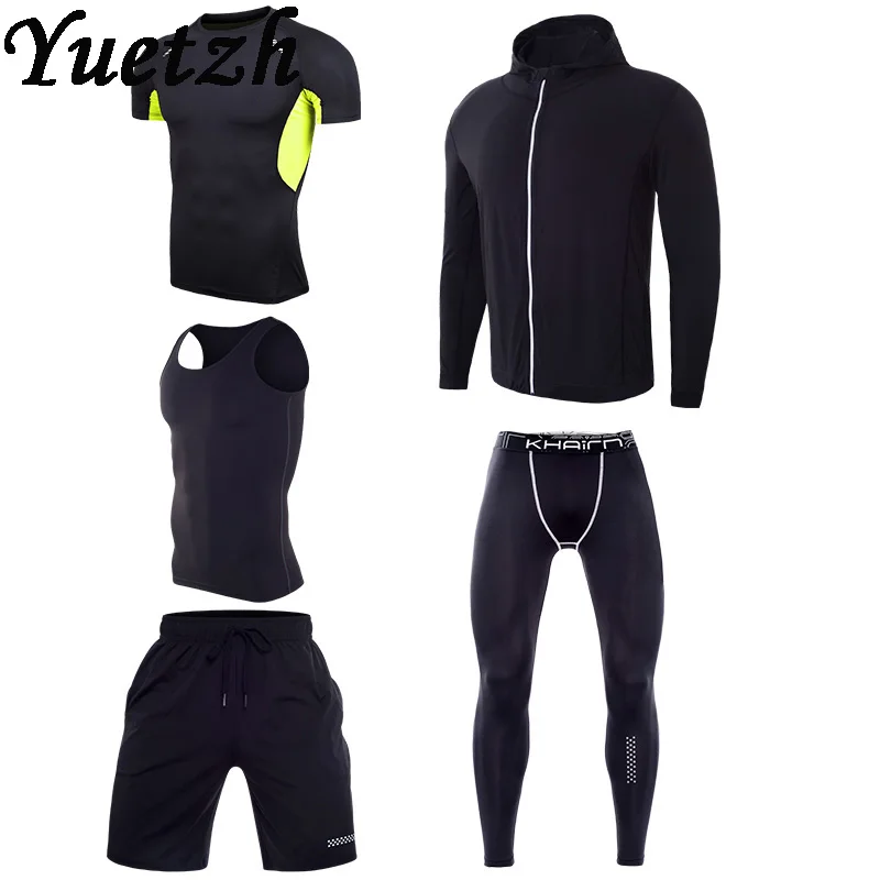 Новинка мужская спортивная одежда для бега спортивный костюм фитнеса комплект