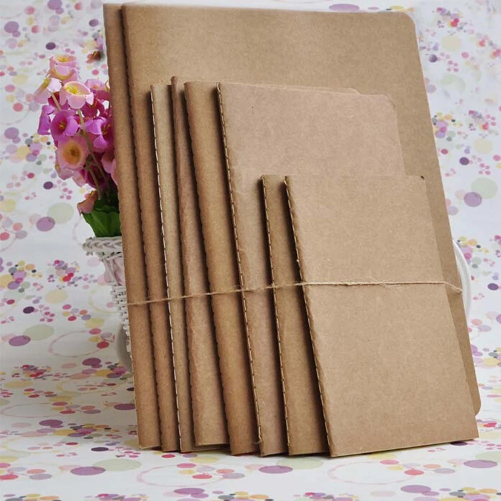 

New 1pcs Vintage Soft Copybook Daily Memos Kraft Cover Journal Notebooks Cowhide Paper Notebook Blank Notepad Book