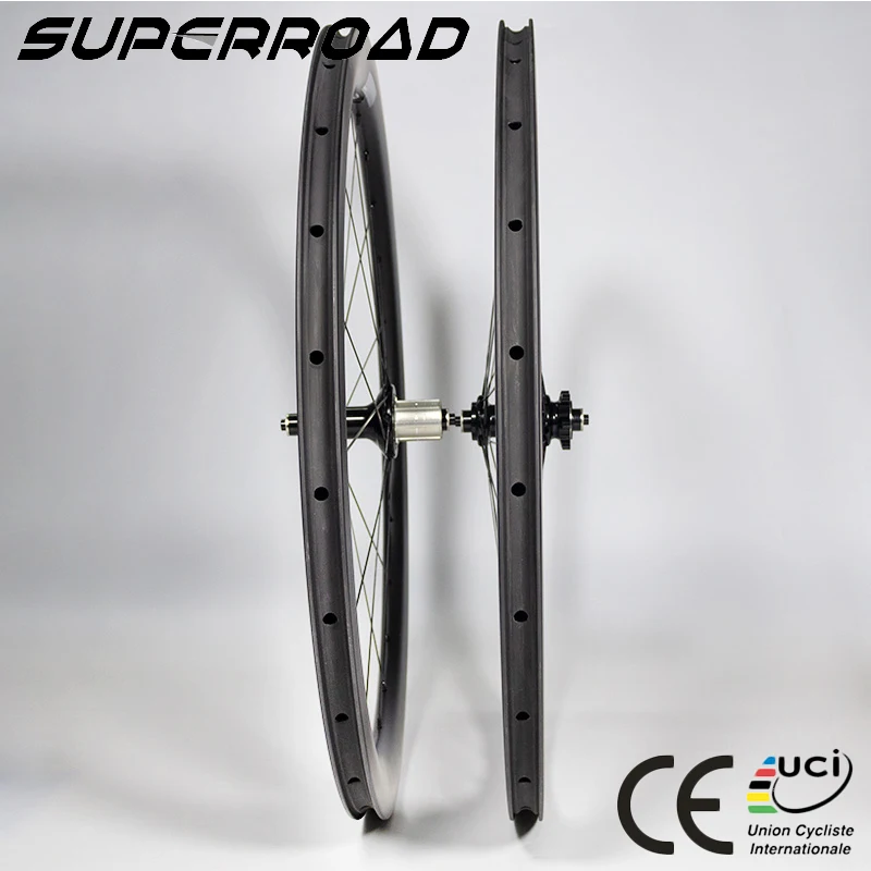 Superroad 50 мм Глубина бескамерные Внедорожные колеса UD МАТОВЫЕ Углеродные дисковый