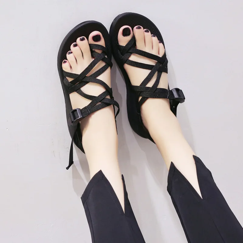 Большие размеры 37-44 сандалии на плоской подошве женские летние Женская легкая
