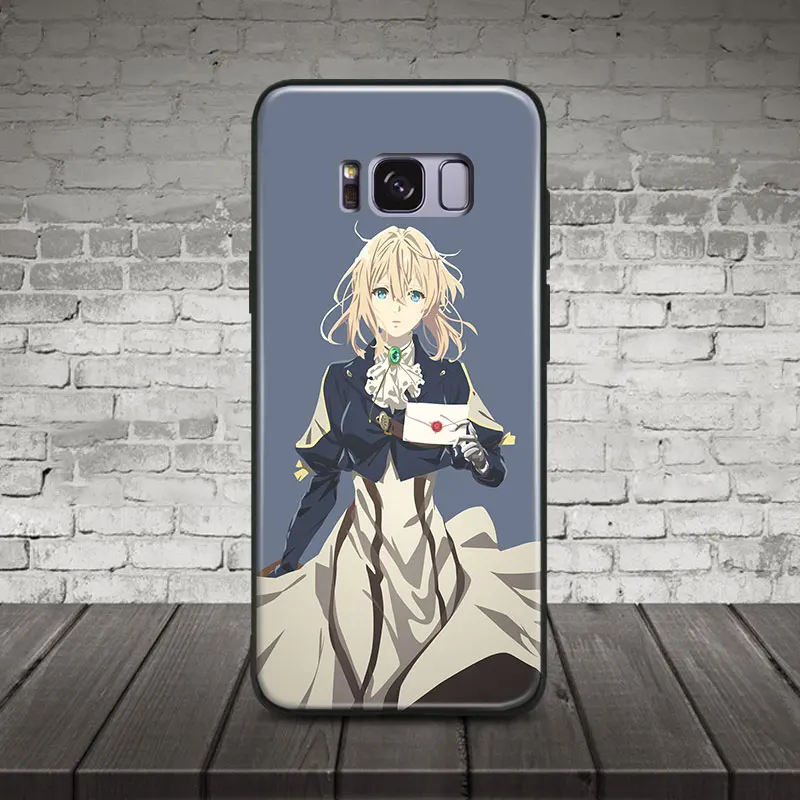 Violet Evergarden аниме Coque закаленное стекло Мягкий силиконовый чехол для телефона samsung