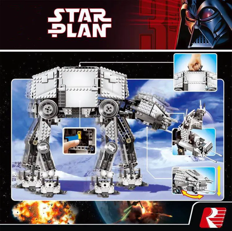 Express ship 2017 new Classic movie theme toy AT-AT 1137 pcs Assembled block Transport armor children education toys | Игрушки и хобби