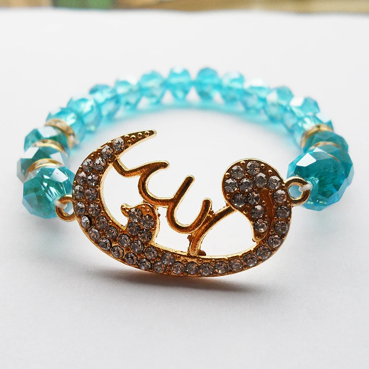 24 каратное золото арабские ювелирные изделия для девочек синие эластичные