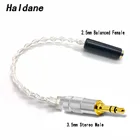 Бесплатная доставка, Haldane 2,5 мм TRRS сбалансированный гнездо до 3,5 мм стерео штекер Hi-End аудио адаптер 7N посеребренный кабель