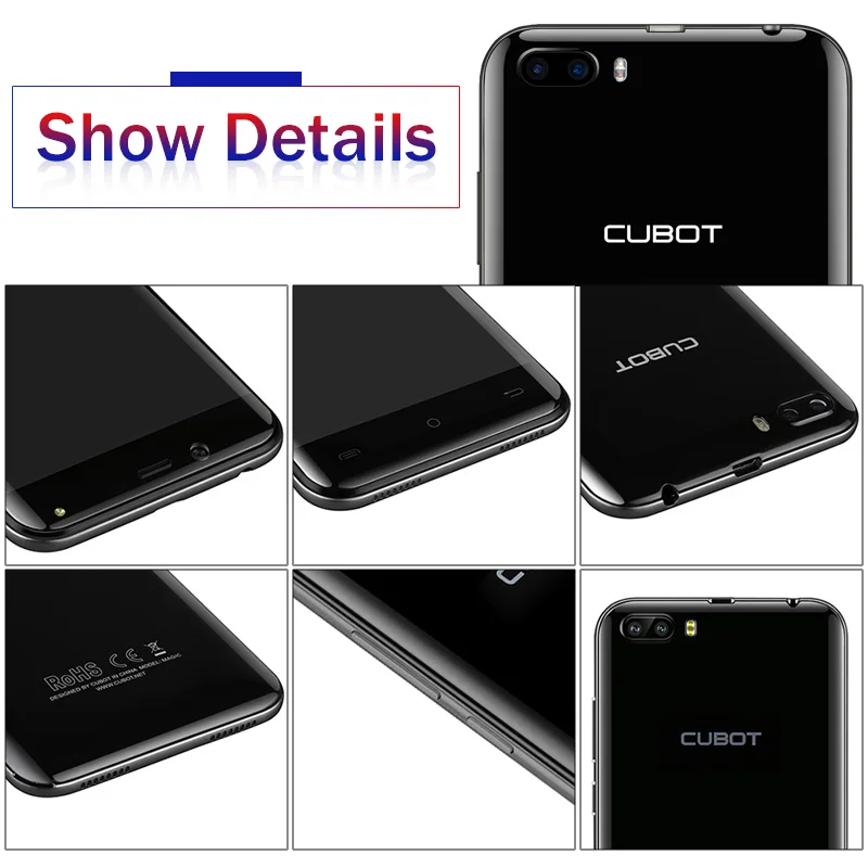 Cubot Magic MT6737 4 ядра сзади две камеры Android 7 0 3 GB Оперативная память 16 Гб Встроенная